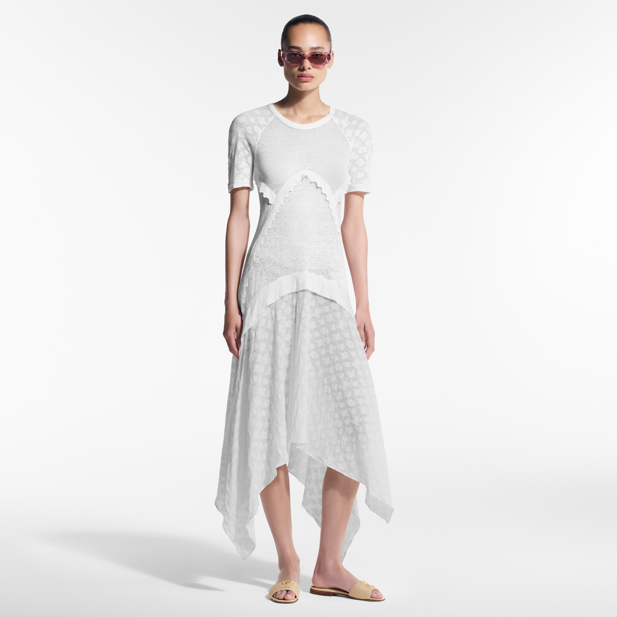 Monogram Accent Jacquard Dress - Ready to Wear | LOUIS VUITTON